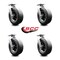 Service Caster Greenlee GMX Cart Caster Set - MA6065 GMX Material Cart - 4 Swivel Casters - SCC GRE-SCC-100S1030-SNB-4 - alternate 2